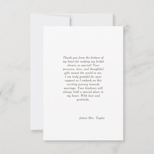 Herfst in Liefde Vrijgezellenfeest Pompoen Dank je Bedankkaart (Achterkant)