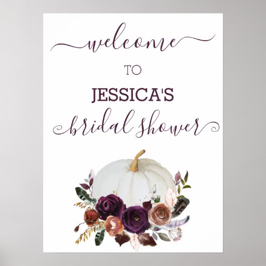 Herfst in Liefde Vrijgezellenfeest Pompoen Poster (Voorkant)