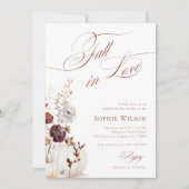 Herfst in Liefde Vrijgezellenfeest Pompoen Wildflo Kaart (Voorkant)