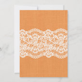 Herfst in liefde vrijgezellenfeest rustieke burlap kaart (Achterkant)