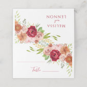 Herfst in Liefde Vrijgezellenfeest Wedding Place C Plaatskaartje (Buitenkant ongevouwen)