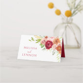 Herfst in Liefde Vrijgezellenfeest Wedding Place C Plaatskaartje (Achterkant)