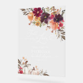 Herfst in liefde Vrijgezellenfeest welkom Acryl Bord (Hoek)