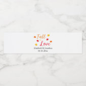 Herfst in liefde waterfles etiket (Enkel label)