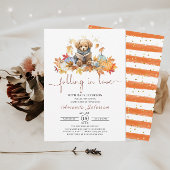 Herfst in Liefde Waterverf Baby shower Kaart