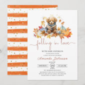 Herfst in Liefde Waterverf Baby shower Kaart (Voorkant / Achterkant)