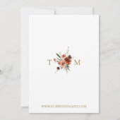 herfst in liefde waterverf bloemen herfstbruiloft kaart (Achterkant)