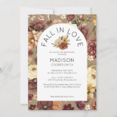 Herfst in Liefde Waterverf Bloemen Vrijgezellenfee Kaart (Voorkant)