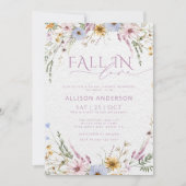 Herfst in liefde Waterverf bruids doucheuitnodigin Kaart (Voorkant)