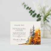 Herfst in liefde waterverf herfst Dank u kaart (Staand voorkant)