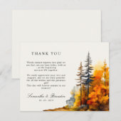 Herfst in liefde waterverf herfst Dank u kaart (Voorkant / Achterkant)