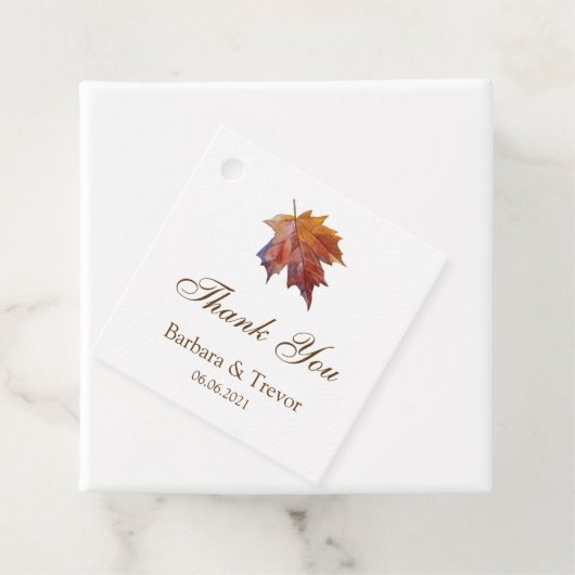 Herfst in liefde Waterverf Leaf bruiloft dank u Bedankjes Labels (In situ)