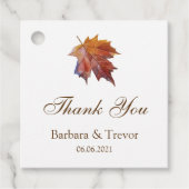 Herfst in liefde Waterverf Leaf bruiloft dank u Bedankjes Labels (Voorkant)