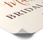 Herfst in liefde Waterverf rustieke bruids welkom Poster (Hoek)