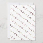 Herfst in liefde Waterverf verlaat bruiloft Kaart (Achterkant)