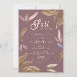 Herfst in liefde Waterverf verlaat Vrijgezellenfee Kaart