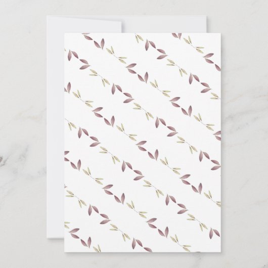 Herfst in liefde Waterverf verlaat Vrijgezellenfee Kaart (Achterkant)