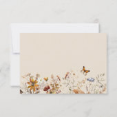 Herfst in Liefde Waterverf Wildflower Baby shower Bedankkaart (Achterkant)