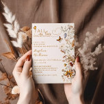 Herfst in Liefde Waterverf Wildflower Baby shower Kaart<br><div class="desc">De Waterverf Wildflower Herfst in Love Baby shower Invitation is een prachtig vormgegeven uitnodiging die de essentie van natuur en liefde vastlegt. De uitnodiging heeft een delicate waterverf bloemenarrangement in warme herfstkleuren, waaronder tinten bordeaux, goudgeel en diep paarse. De waterverf-techniek voegt een vleugje artistieke elegantie toe en geeft de uitnodiging...</div>