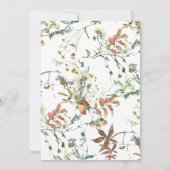 Herfst In Liefde Waterverf Wildflower Vrijgezellen Kaart (Achterkant)