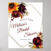 Herfst in Liefde Welkomstbord Poster (Voorkant)