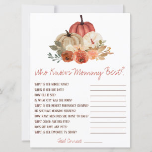 Herfst in liefde Wie kent mama beste Baby shower s Kaart
