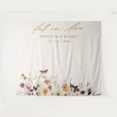 Herfst in Liefde Wildbloemen Bruiloft Foto Achterg Wandkleed (Voorkant (horizontaal))