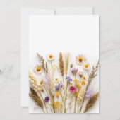 Herfst in liefde wilde bloemen bruids doucheuitnod kaart (Achterkant)