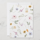 Herfst in liefde wilde bloemen bruids doucheuitnod kaart (Achterkant)