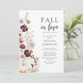 Herfst in Liefde Wildflower Baby shower Kaart (Staand voorkant)