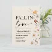 Herfst in Liefde Wildflower Boho Vrijgezellenfeest Kaart (Staand voorkant)