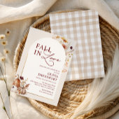 Herfst in Liefde Wildflower Pumpkin Arch Vrijgezel Kaart