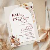 Herfst in Liefde Wildflower Pumpkin Arch Vrijgezel Kaart