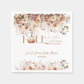 Herfst in liefde Wildflower Rustiek Baby shower Servet (Voorkant)
