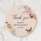 Herfst in Liefde Wildflower Vrijgezellenfeest Favo Bedankjes Labels (Voorkant)