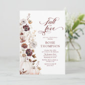 Herfst in Liefde Wildflower Vrijgezellenfeest Kaart (Staand voorkant)