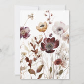 Herfst in Liefde Wildflower Vrijgezellenfeest Kaart (Achterkant)