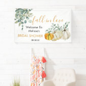 herfst in liefde wit pompoen groen vrijgezellenfee spandoek (Insitu)