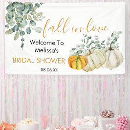 herfst in liefde wit pompoen groen vrijgezellenfee spandoek