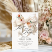 Herfst in Liefde Witte Boog Bloemen Baby shower Kaart