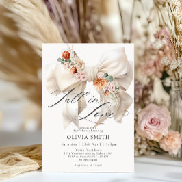 Herfst in Liefde Witte Boog Bloemen Baby shower Kaart