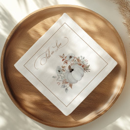 Herfst in Liefde Witte Pompoen Servet