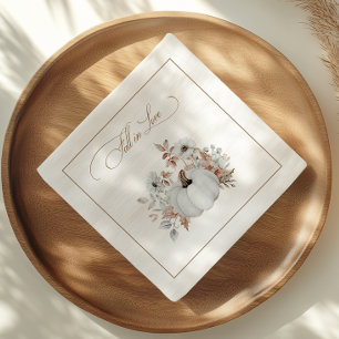 Herfst in Liefde Witte Pompoen Servet