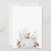 Herfst in Liefde Witte Pompoen Vrijgezellenfeest Kaart (Achterkant)