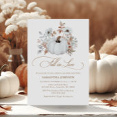 Herfst in Liefde Witte Pompoen Vrijgezellenfeest Kaart