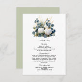 Herfst in liefde Witte pompoenen en eucalyptus det Informatiekaartje (Voorkant / Achterkant)