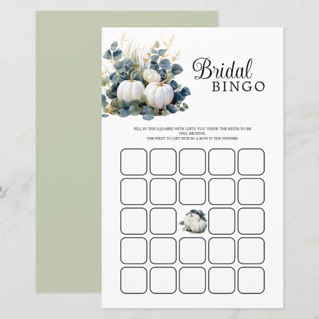 Herfst in Liefde Witte pompoenen Vrijgezellenfeest (Voorkant / Achterkant)