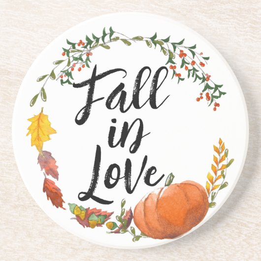 Herfst in liefde zandsteen onderzetter (Voorkant)