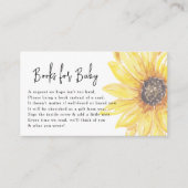 Herfst in Liefde Zonnebloem Baby shower Boeken voo Informatiekaartje (Voorkant)