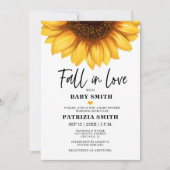 Herfst in Liefde Zonnebloem Baby shower Kaart (Voorkant)